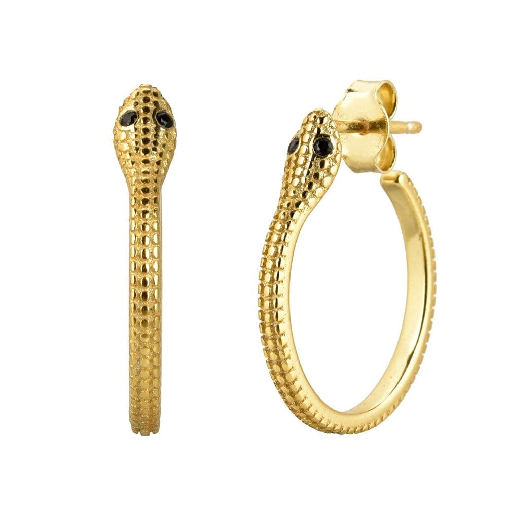 Boucles d'Oreilles Serpent Femme Or