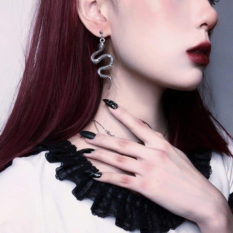 Boucles d'Oreilles Serpent Gothique
