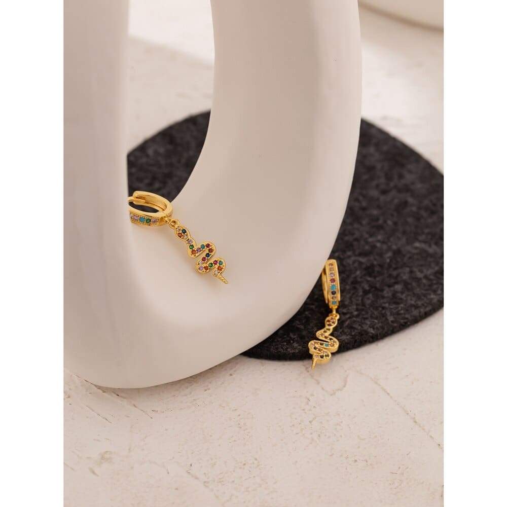 Boucles d'Oreilles Serpent Diamond Multicolore