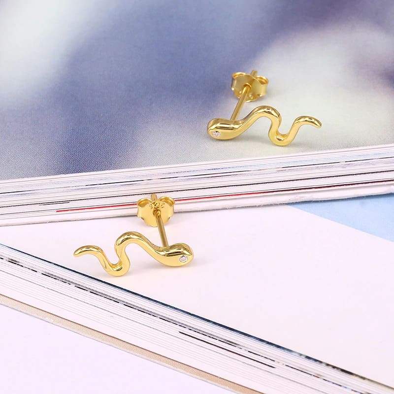 Boucles d'Oreilles Serpent or femme