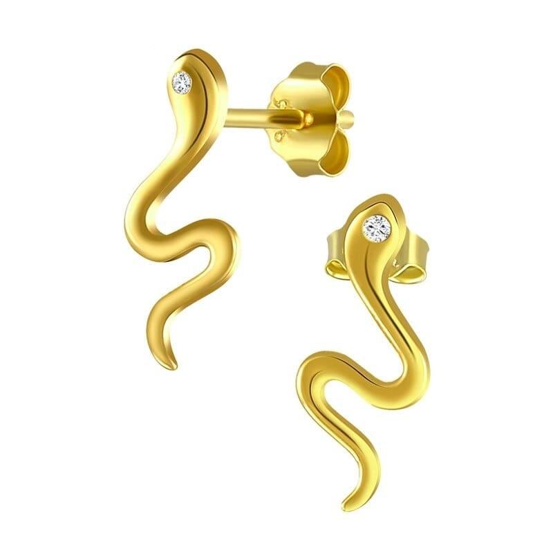 Boucles d'Oreilles Serpent Or
