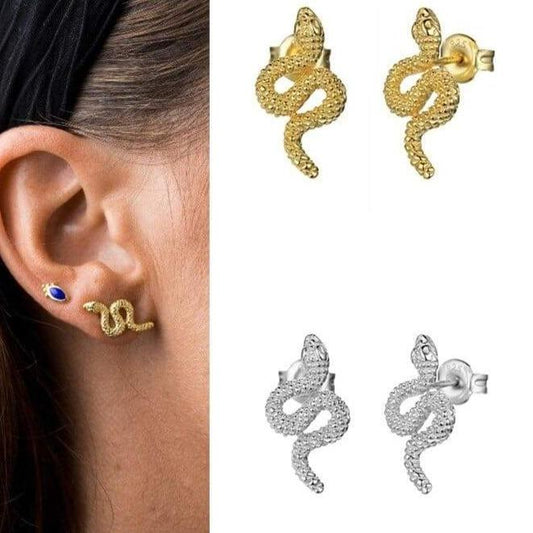 Boucles d'Oreilles Serpent Strass