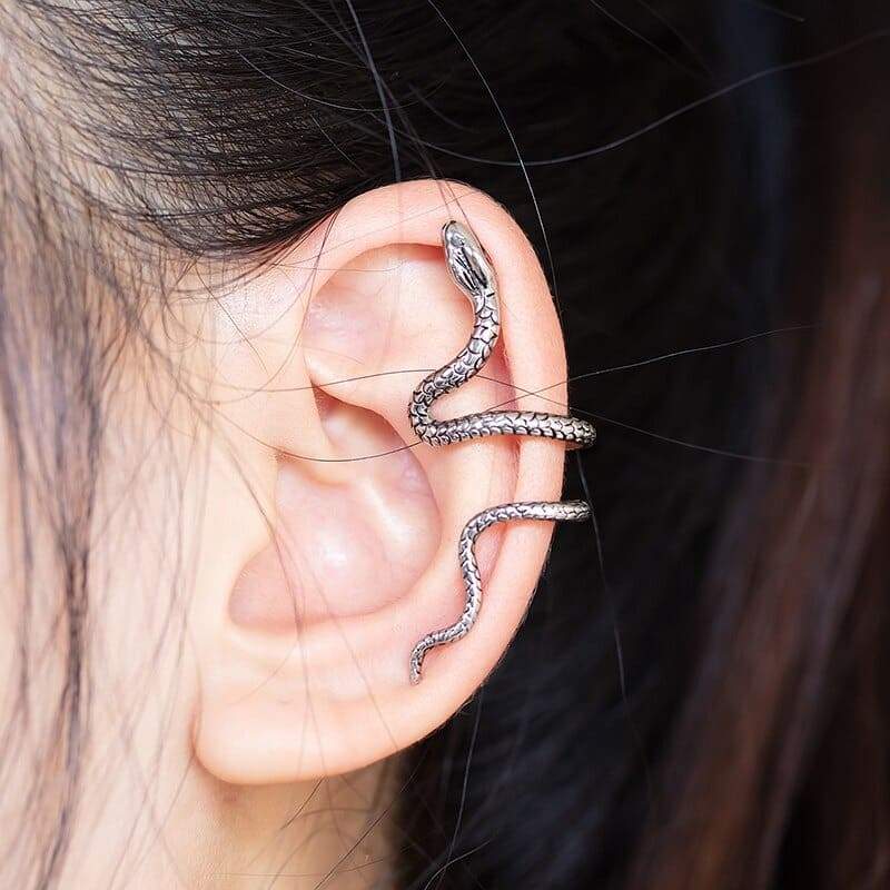 Boucles d'Oreilles Serpent à Clip femme