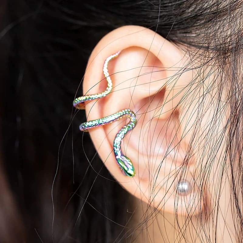 Boucles d'Oreilles Serpent femme à Clip