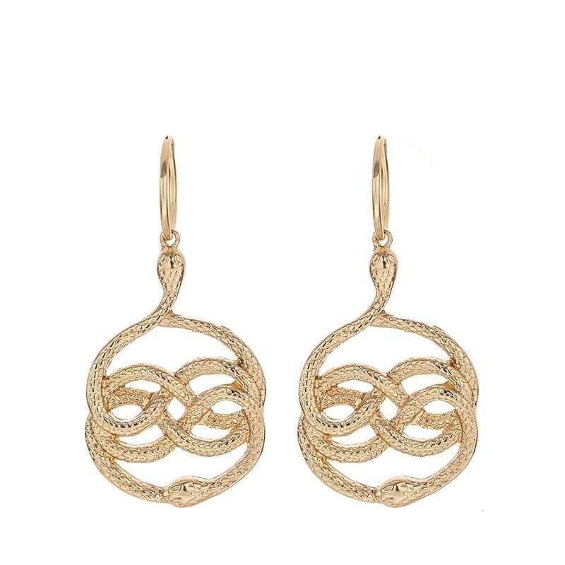 Boucles d'Oreilles Serpent en Nœud