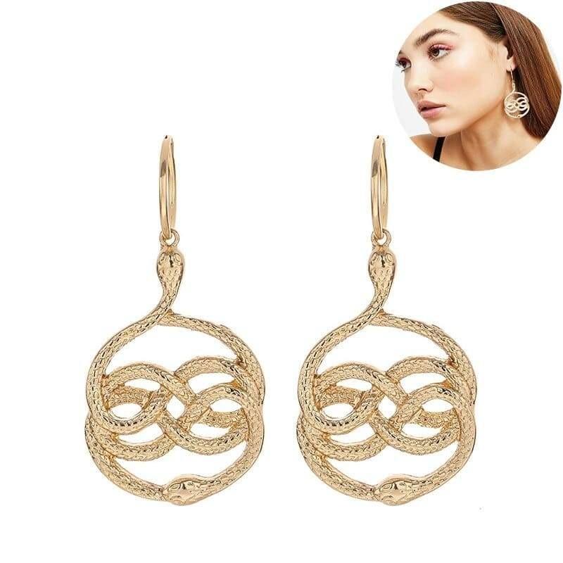 Boucles d'Oreilles Serpent double tête