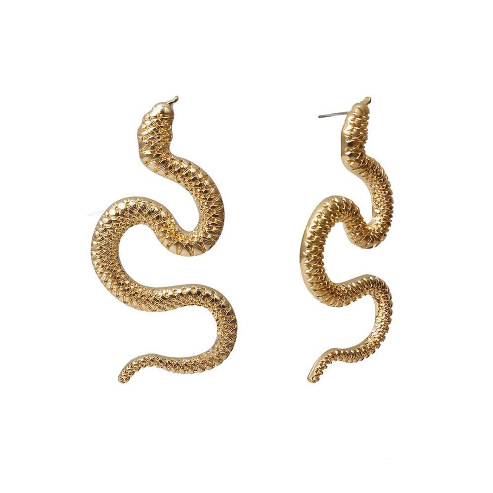 Boucles d'Oreilles Serpent Or