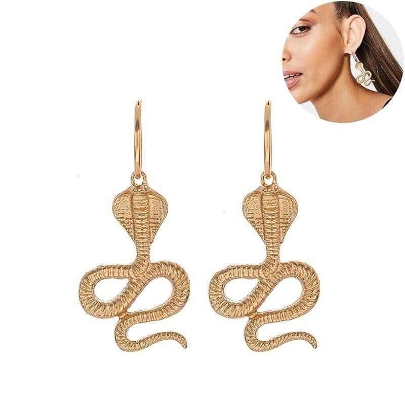 Boucles d'Oreilles Cobra or