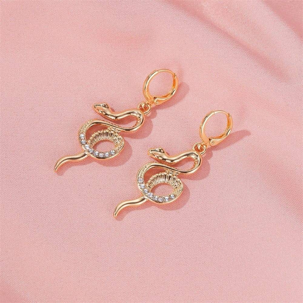 Boucles d'Oreilles en forme de Serpent Or