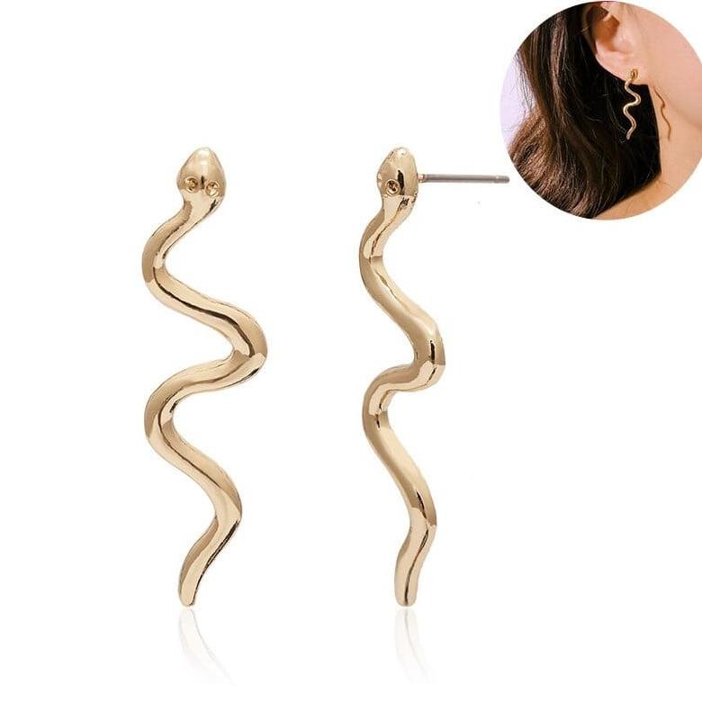 Boucles d'Oreilles Serpent Or