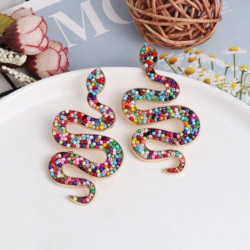 Boucles d'Oreilles Perle Multicolore