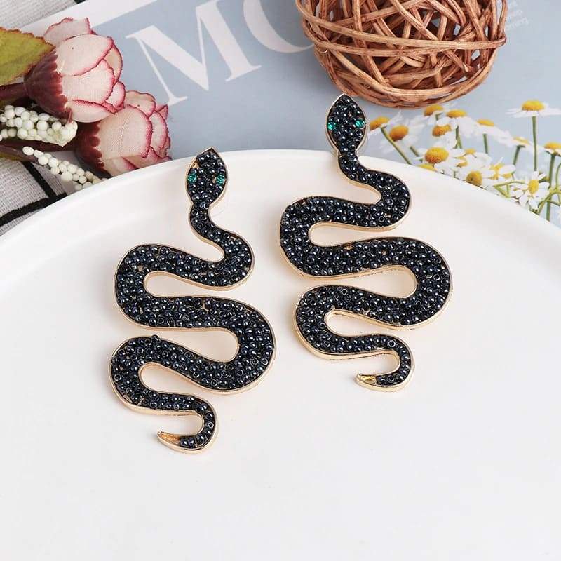 Boucles d'Oreilles Perle Noire