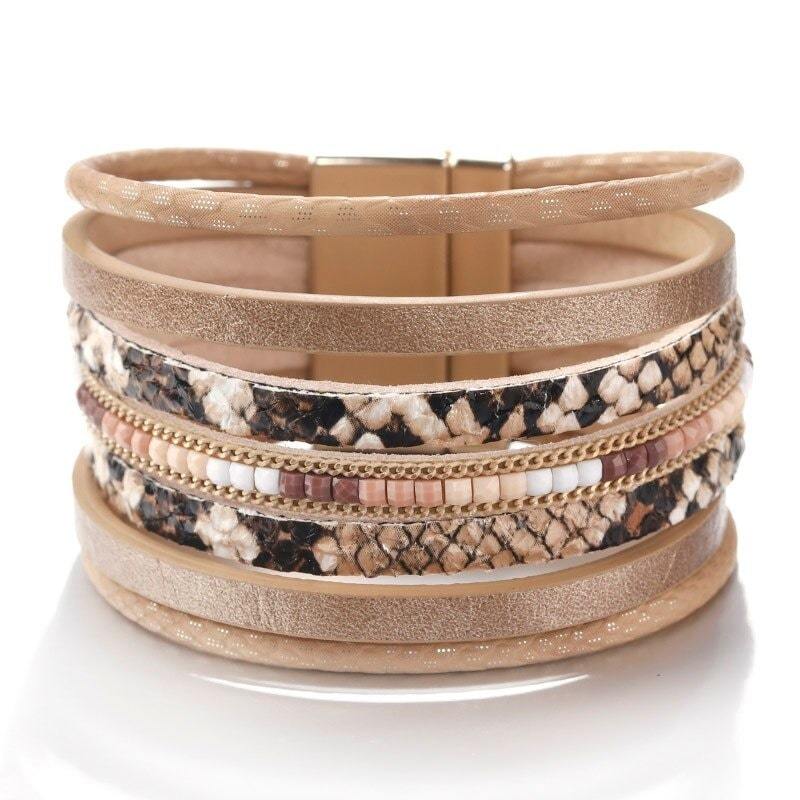 Bracelet peau de  Serpent Femme