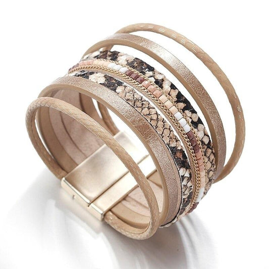 Bracelet Serpent Femme cuir