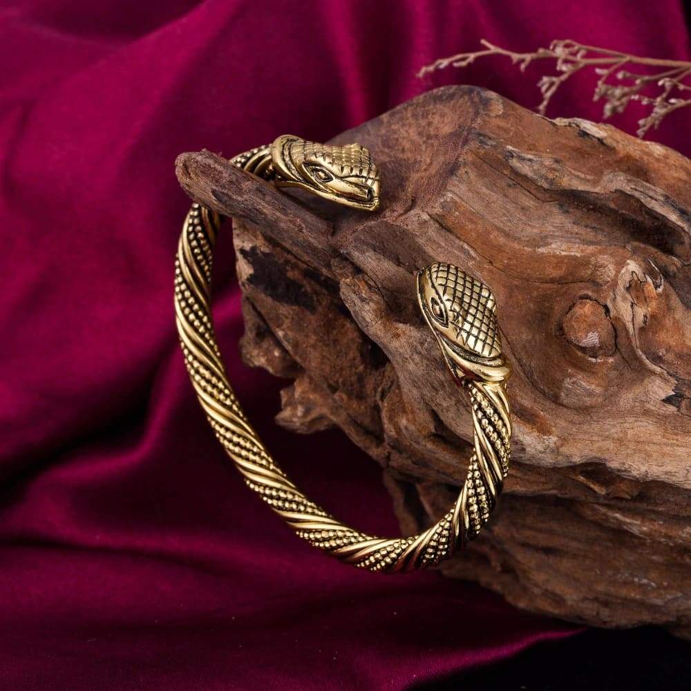 Bracelet Jonc Serpent doré