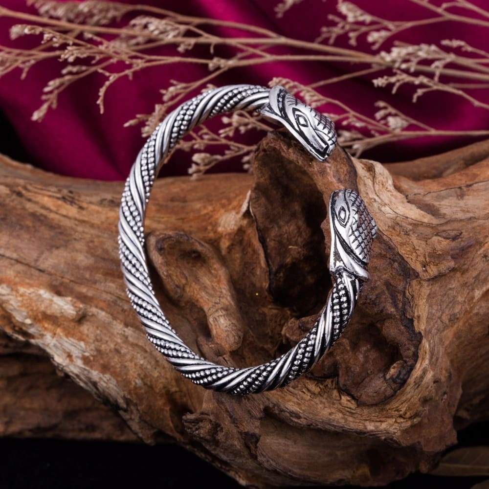 Bracelet Jonc Serpent argenté