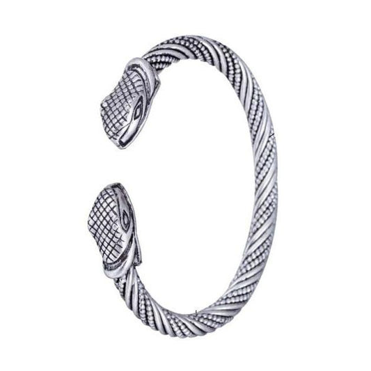 Bracelet Jonc Serpent Argent