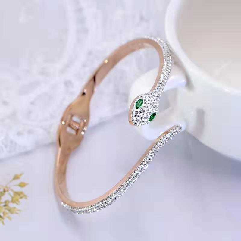 Bracelet Jonc serpent zirconium