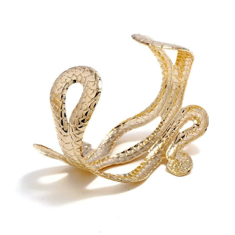 Bracelet Manchette Serpent doré
