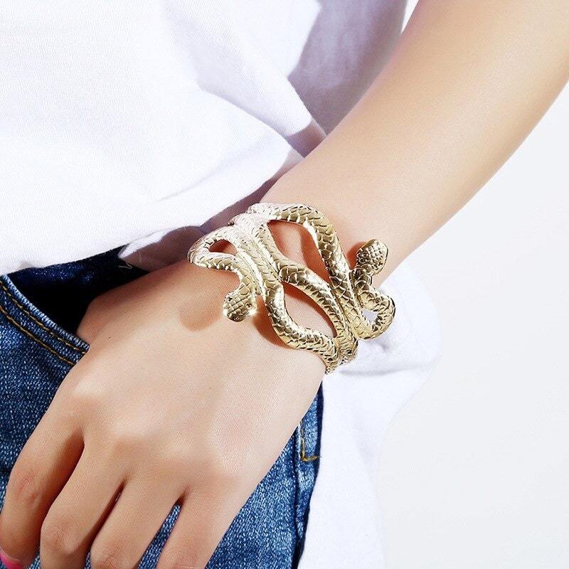 Bracelet Manchette Serpent homme