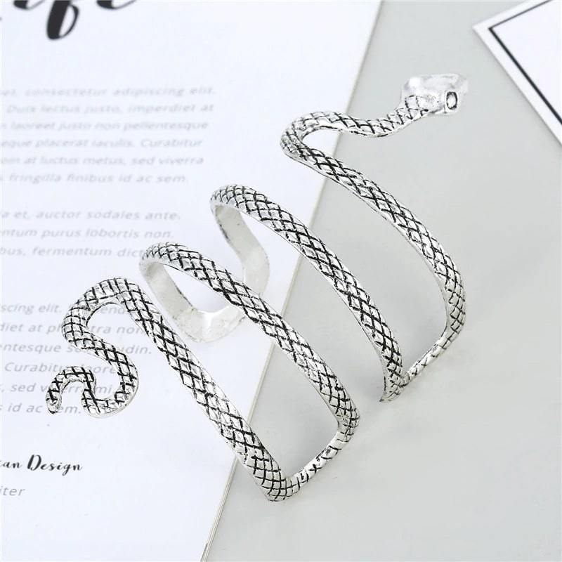 Bracelet Manchette Serpent Acier