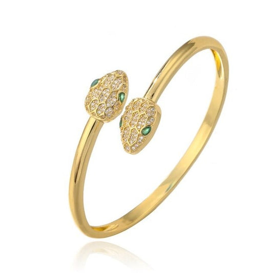 Bracelet Serpent doré diamant en cuivre