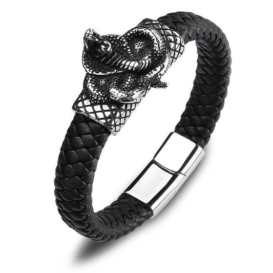 Bracelet Serpent Homme Cuir