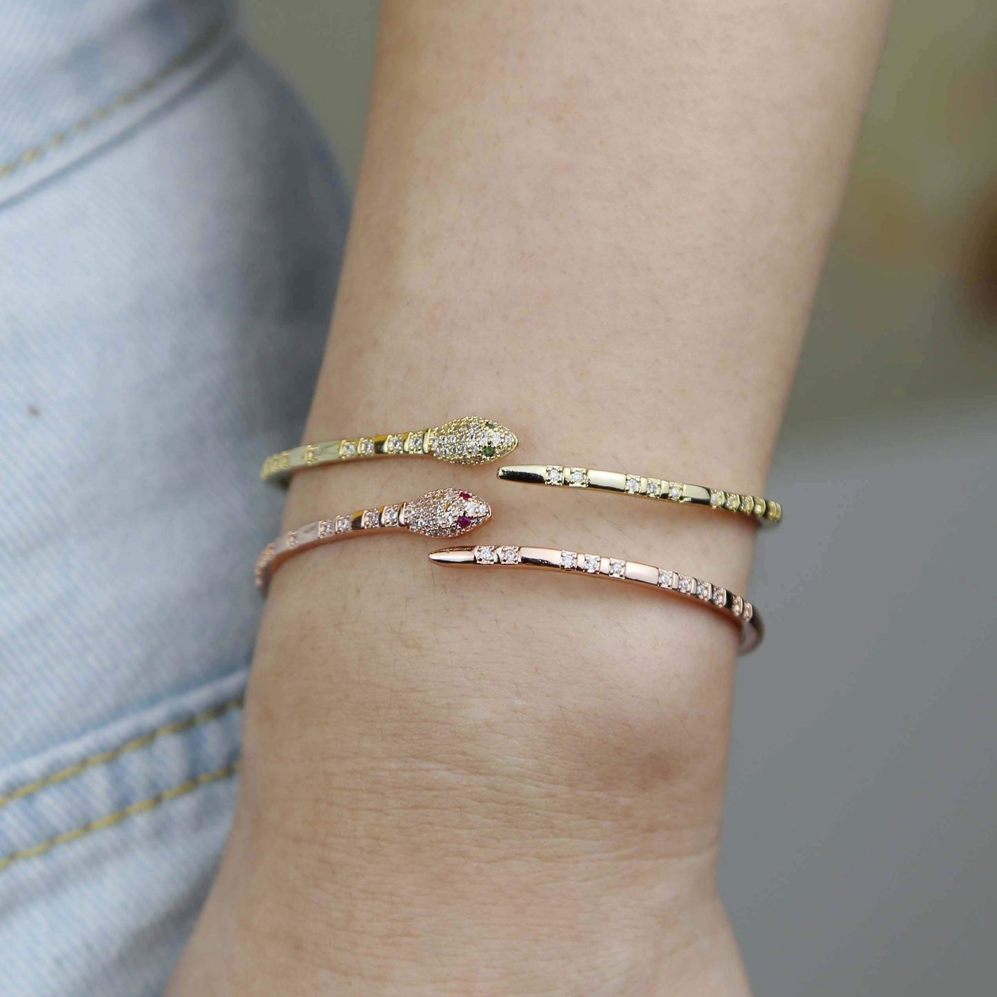 Bracelet Serpent Diamant Or Femme