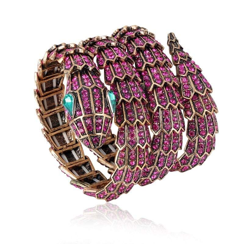 Bracelet Serpent Fantaisie rose