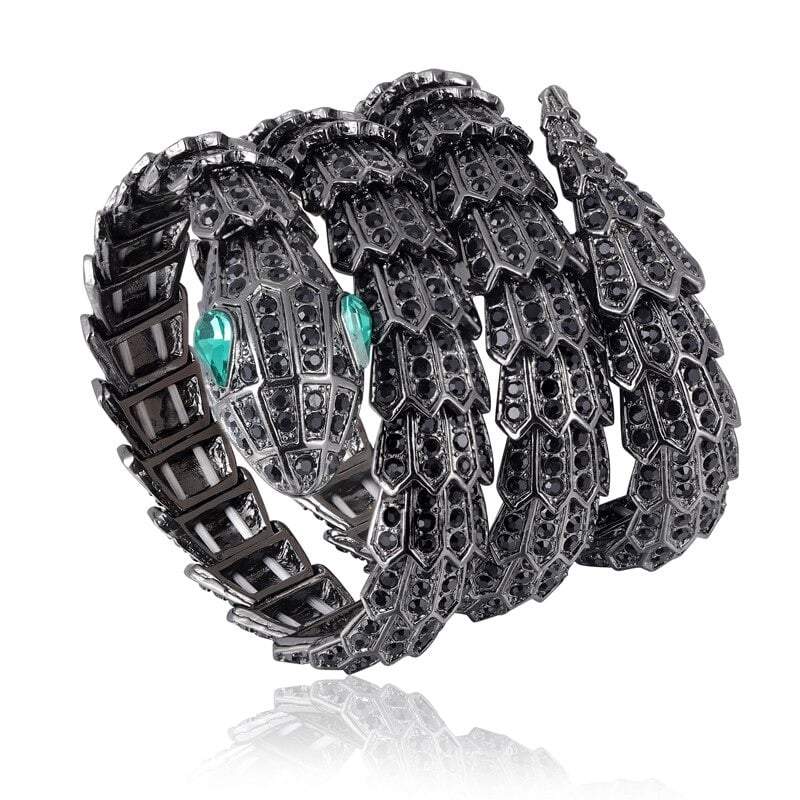 Bracelet Serpent Fantaisie Noir