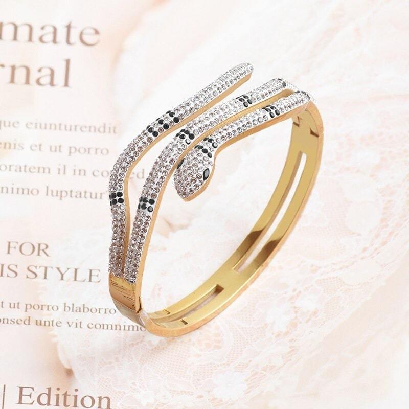 Bracelet Serpent jonc Femme Or