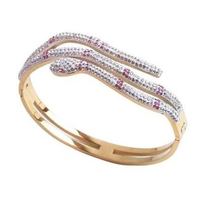 Bracelet Serpent femme rose