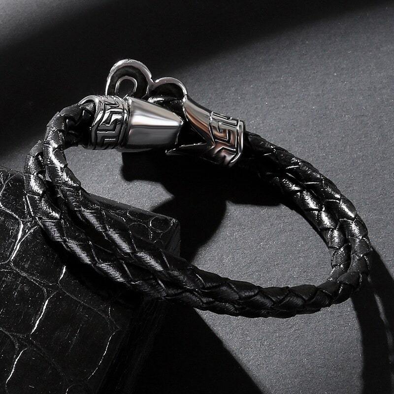 Bracelet Serpent Homme Punk Cuir