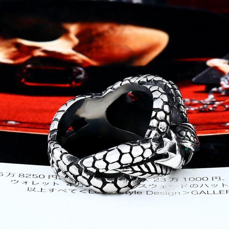 Bague Serpent Viking Vert