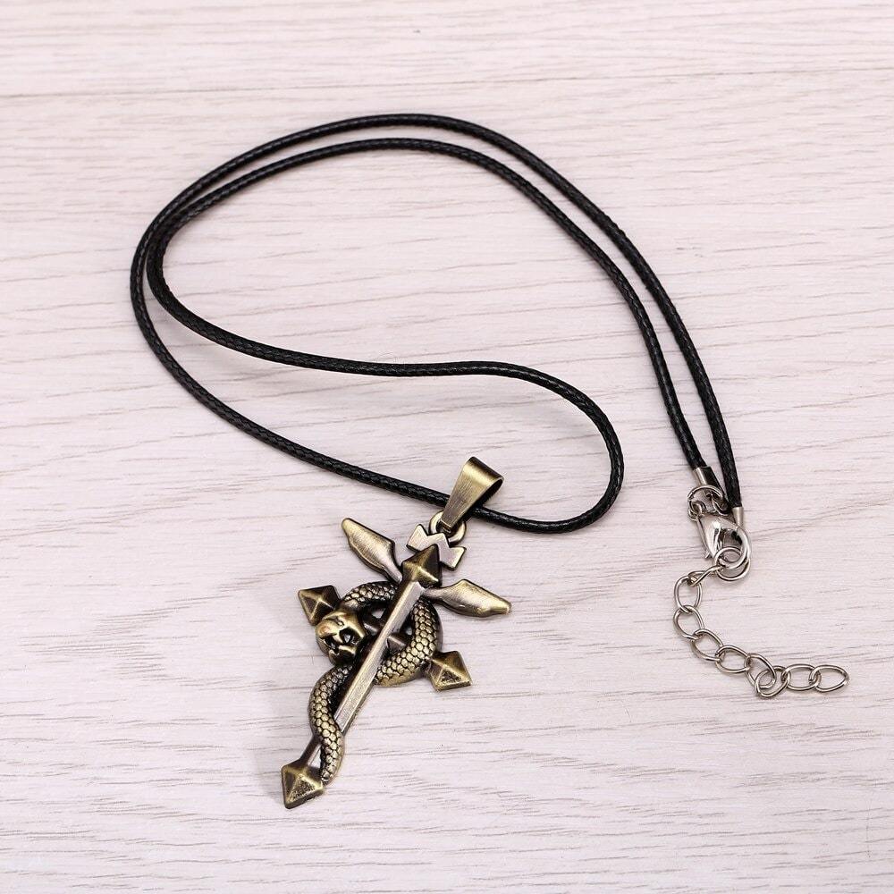 pendentif Serpent Croix