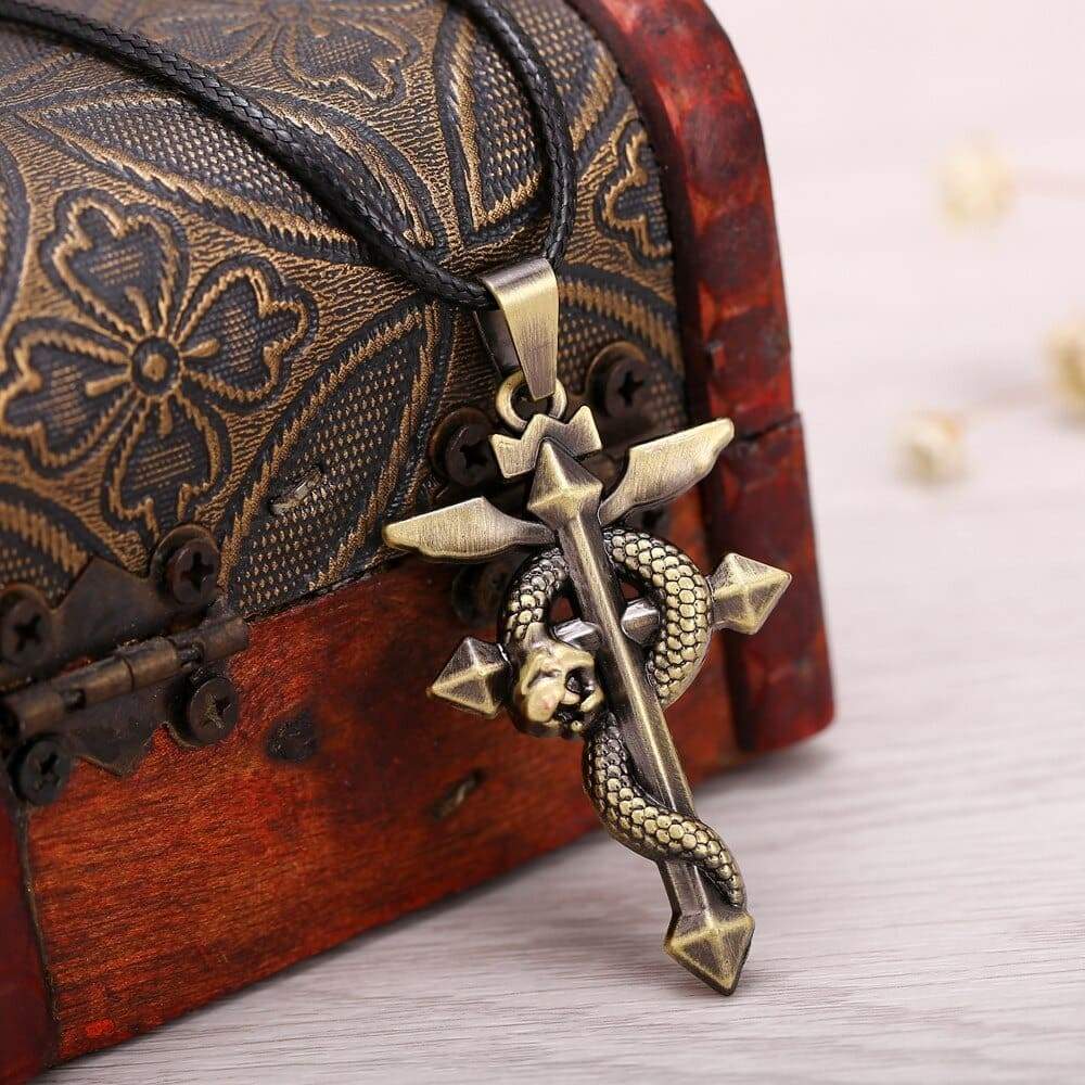 Collier Croix Alchimique