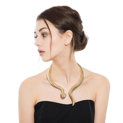 Collier Forme Serpent Or