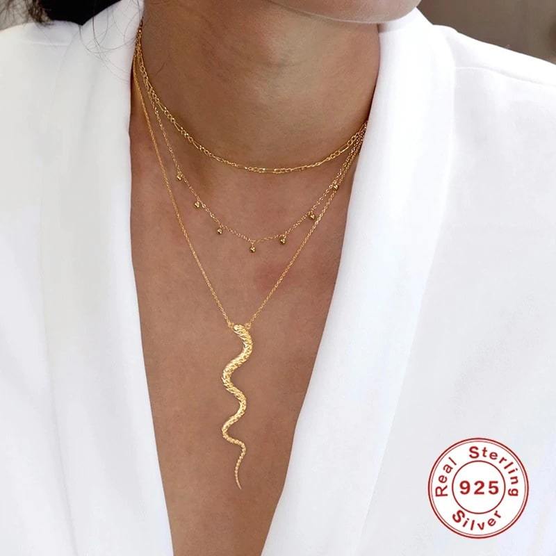Collier Serpent Or femme