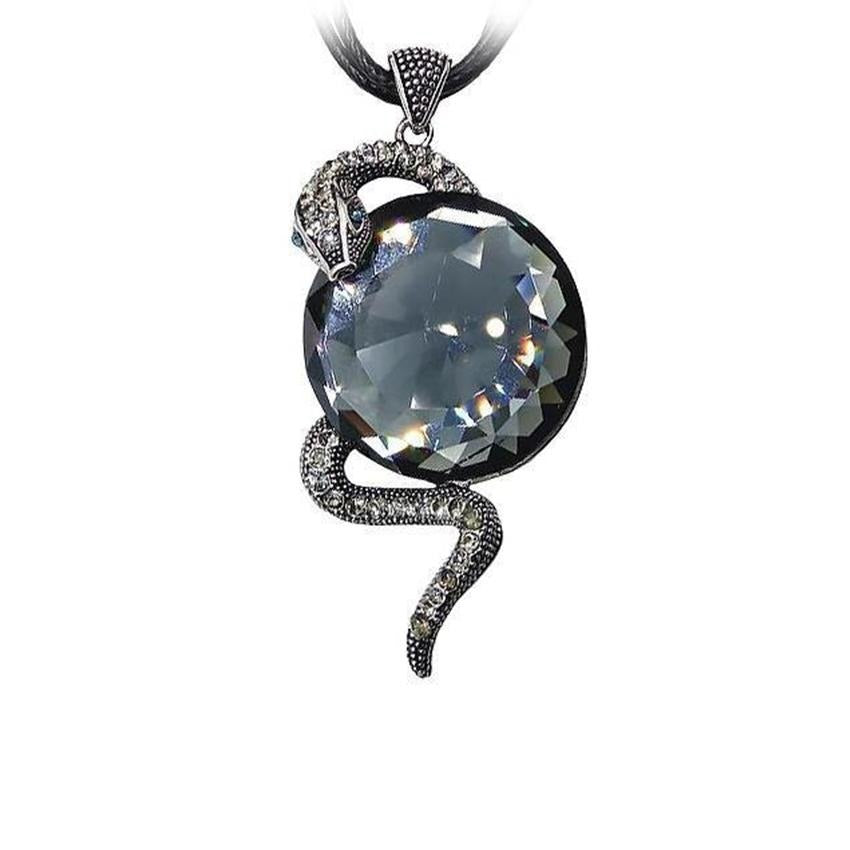 Collier Serpent Cristal Noir