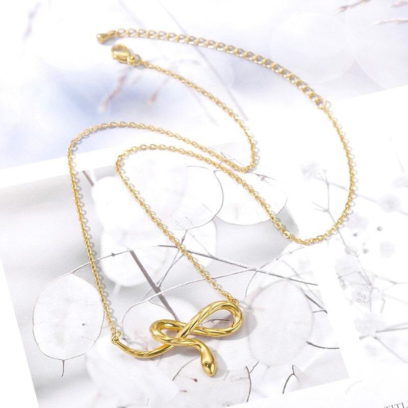 pendentif Serpent Doré
