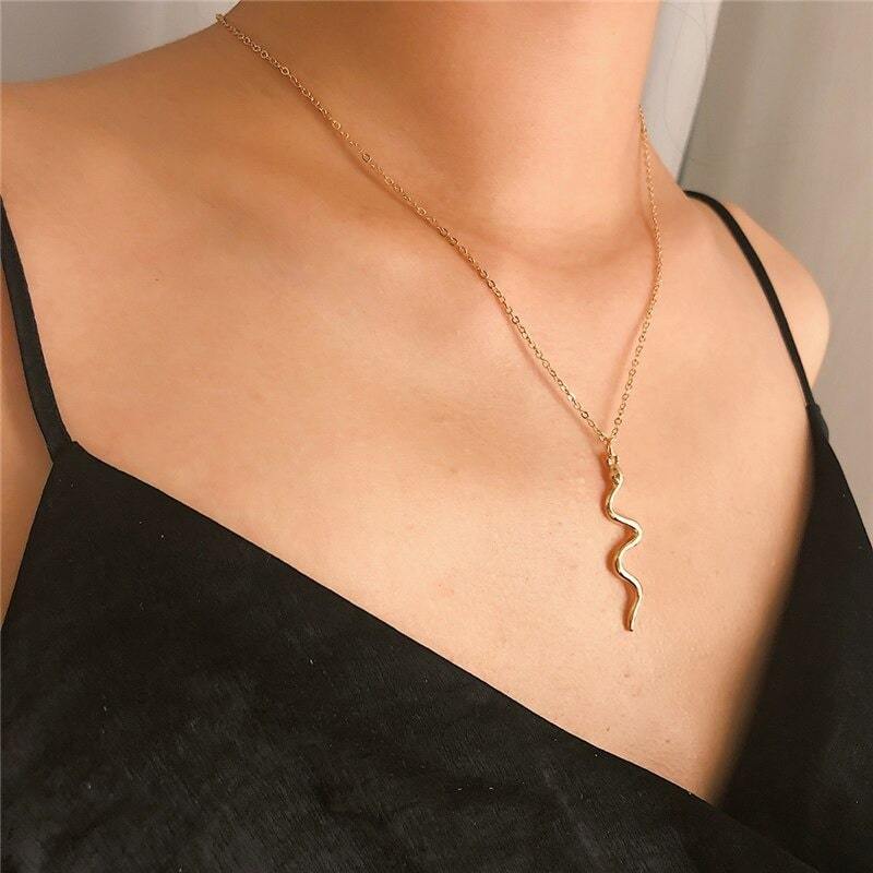 Collier Serpent doré Femme