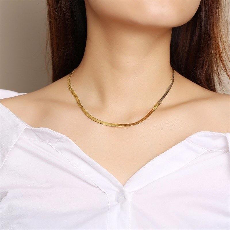 Collier Serpent Maille femme Or