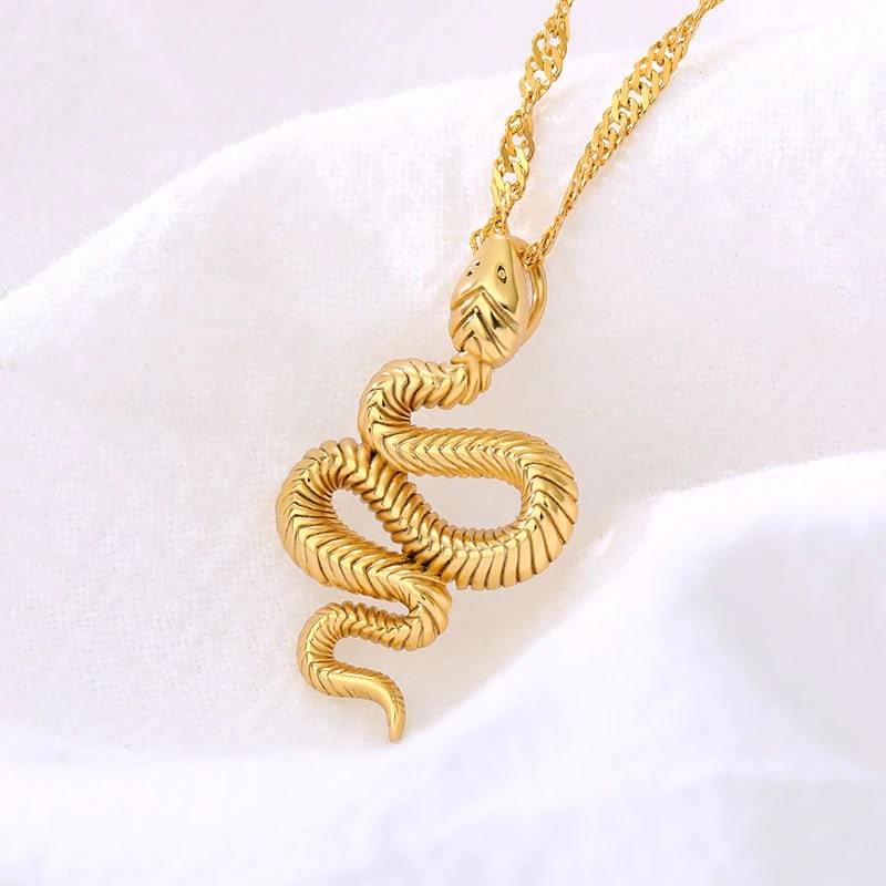 pendentif Serpent Or