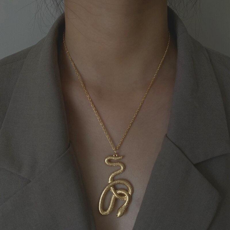 Pendentif Serpent Or Femme