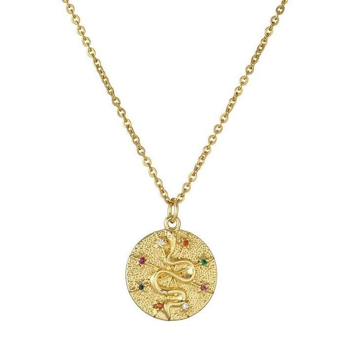 Collier Serpent Or Métaille Zirconium