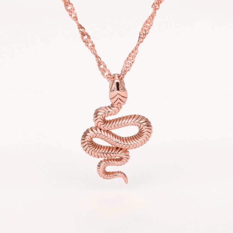 Collier Serpent Or Rose