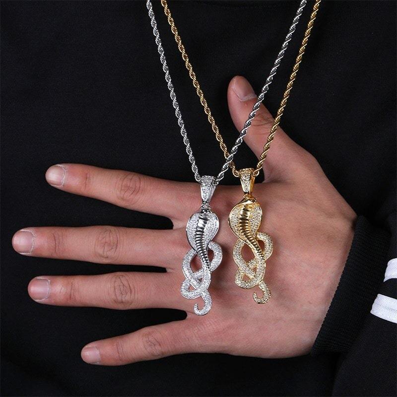 Collier cobra Strass