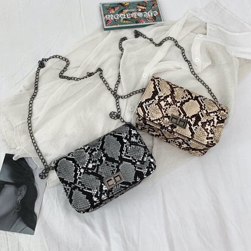 Sac Bandoulière effet python