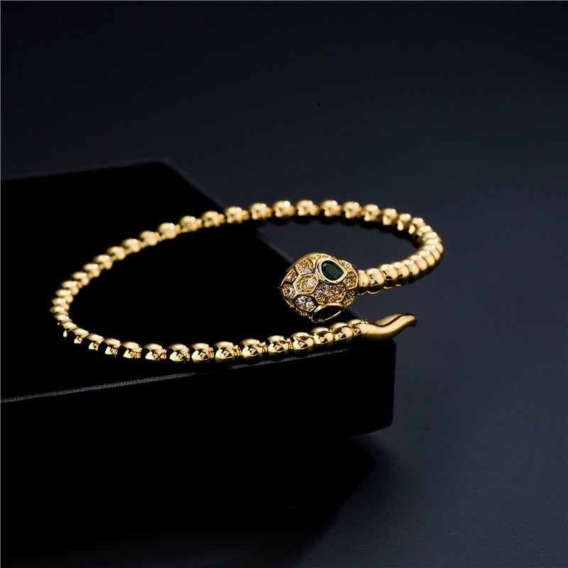 Bracelet Serpent fin et doré en cuivre