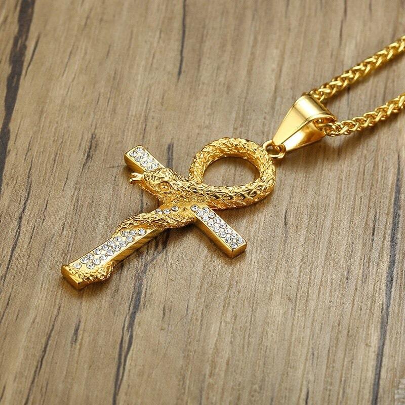 Pendentif Croix Ankh or